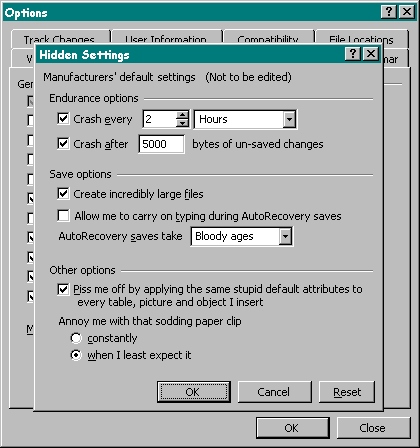 Hidden Word options